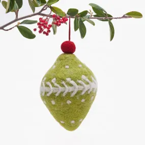 Green Bauble Felt Ornament