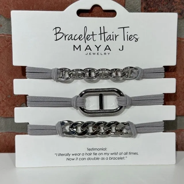 Hair Tie Or Bracelet - Silver Gray 1