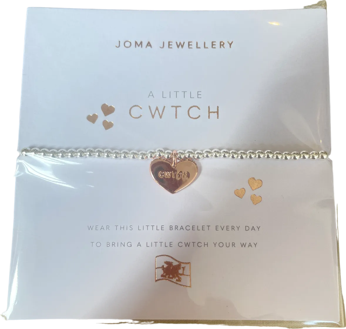 Joma Jeweller Silver A Little 'cwtch'  (cuddle/embrace) Welsh Bracelet One Size