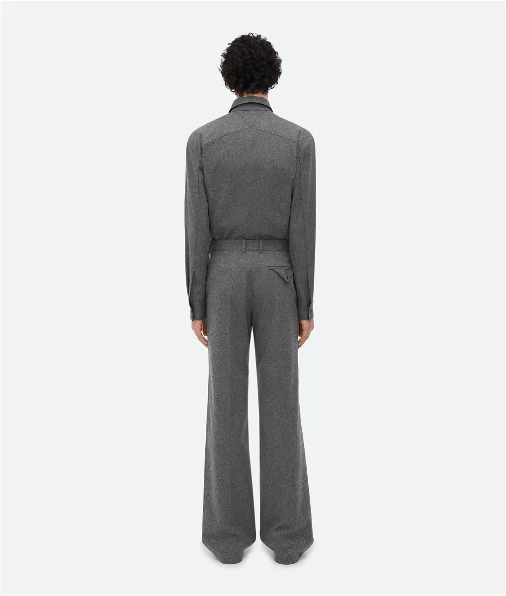 LIGHT WOOL FLANNEL TROUSERS