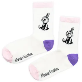 Little My Retro Socks White/Pink - Nordicbuddies