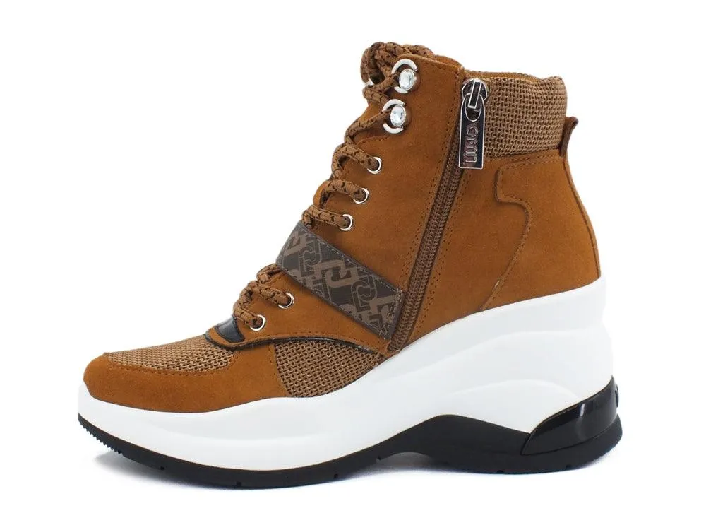 LIU JO Karlie Revolution 15 Sneakers Zeppa Tabacco Brown BF0051PX002