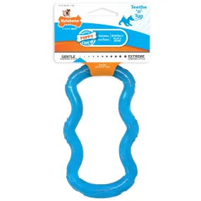 Nylabone Puppy Teethe n' Tug Toy Blue X-Small up to 15 lbs.