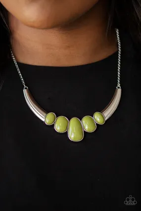 Paparazzi Accessories  - A BULL House #N849 Peg- Green Necklace