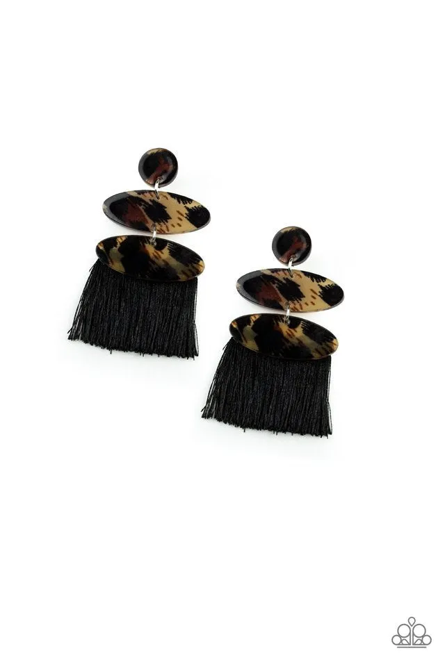 Paparazzi Accessories  - No One Likes A Cheetah #L183 - Earrings