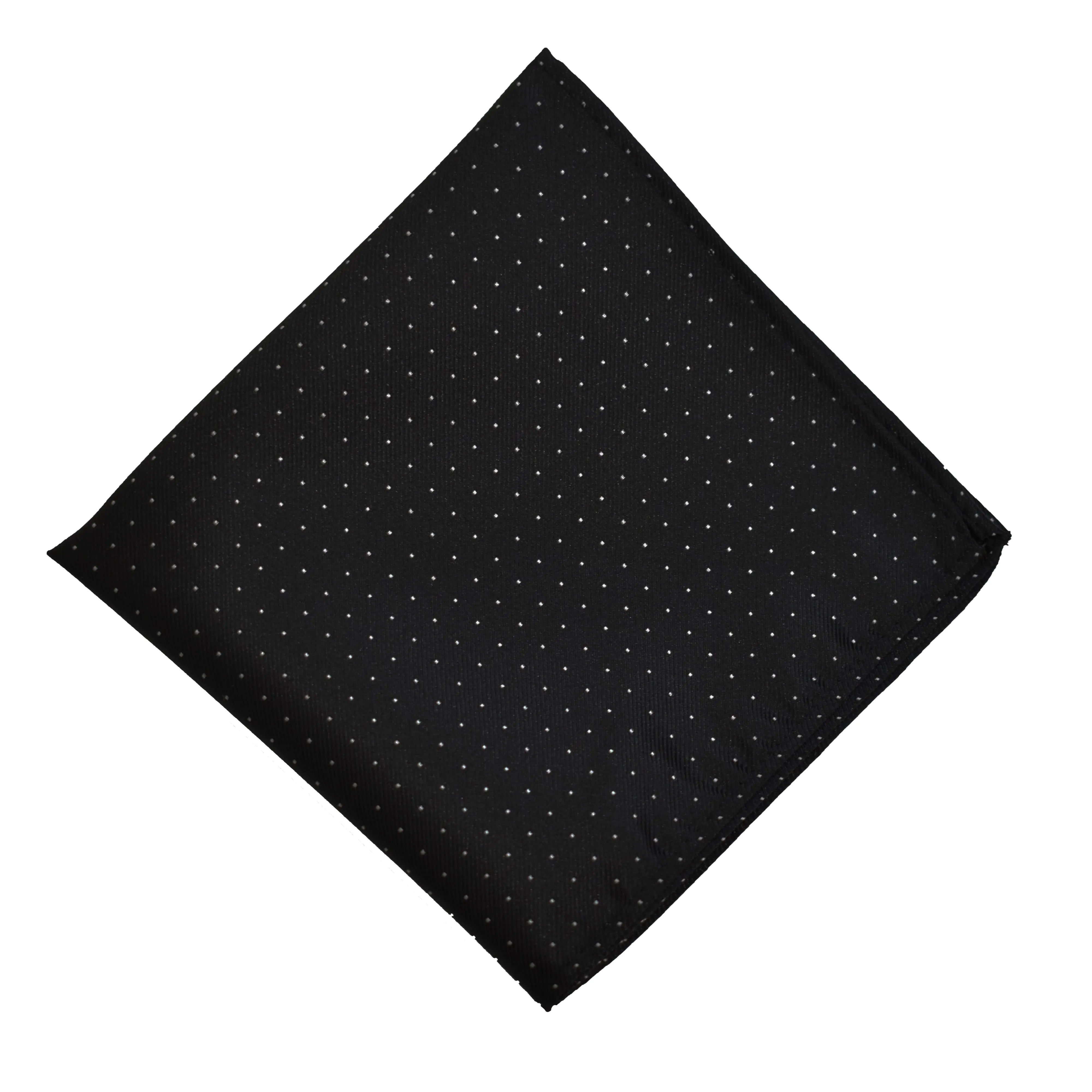 Pocket Square - Black Micro Polkadot