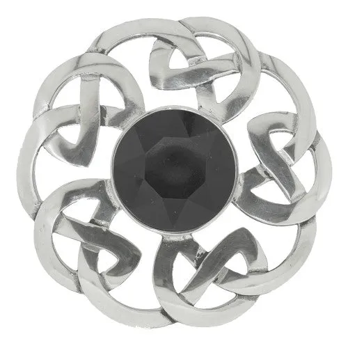 Polished Celtic Interlace Plaid Brooch 248