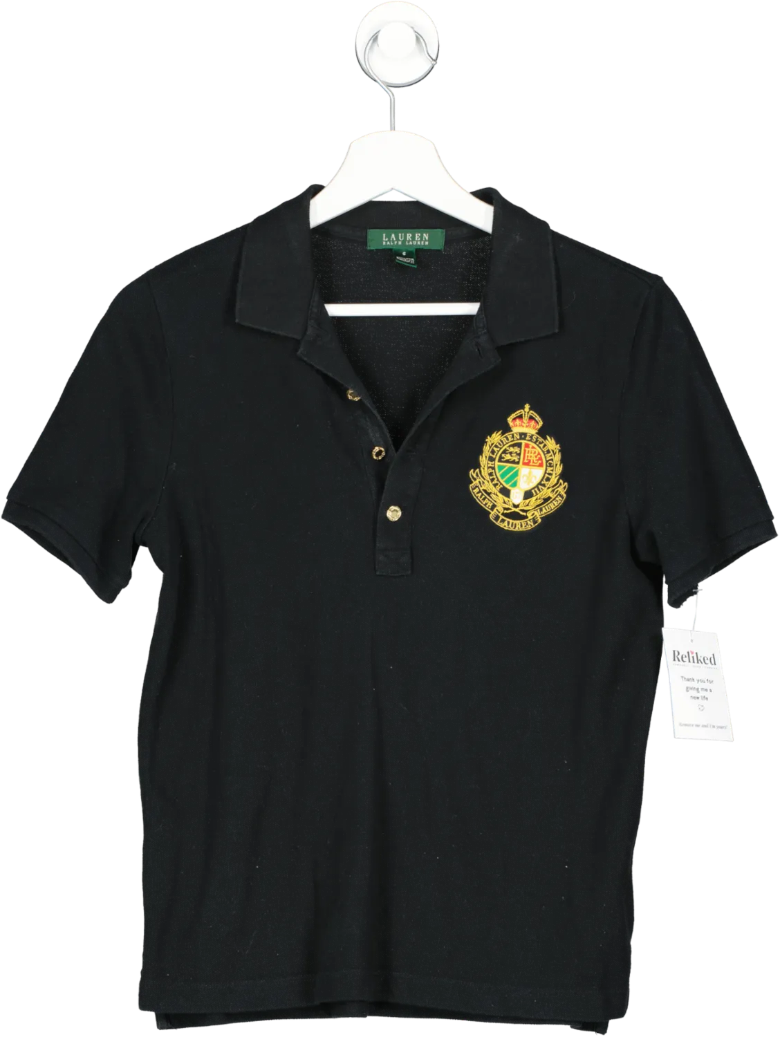 Polo Ralph Lauren Black Polo Top UK S