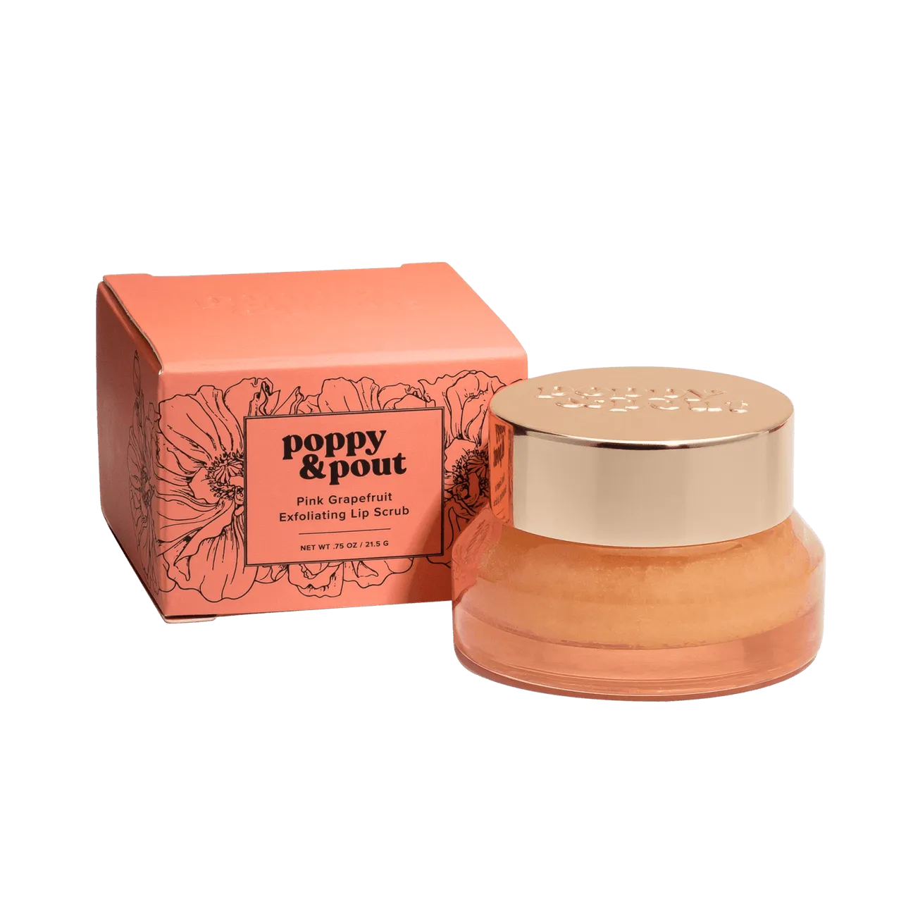 Poppy & Pout Lip Scrub Pink Grapefruit