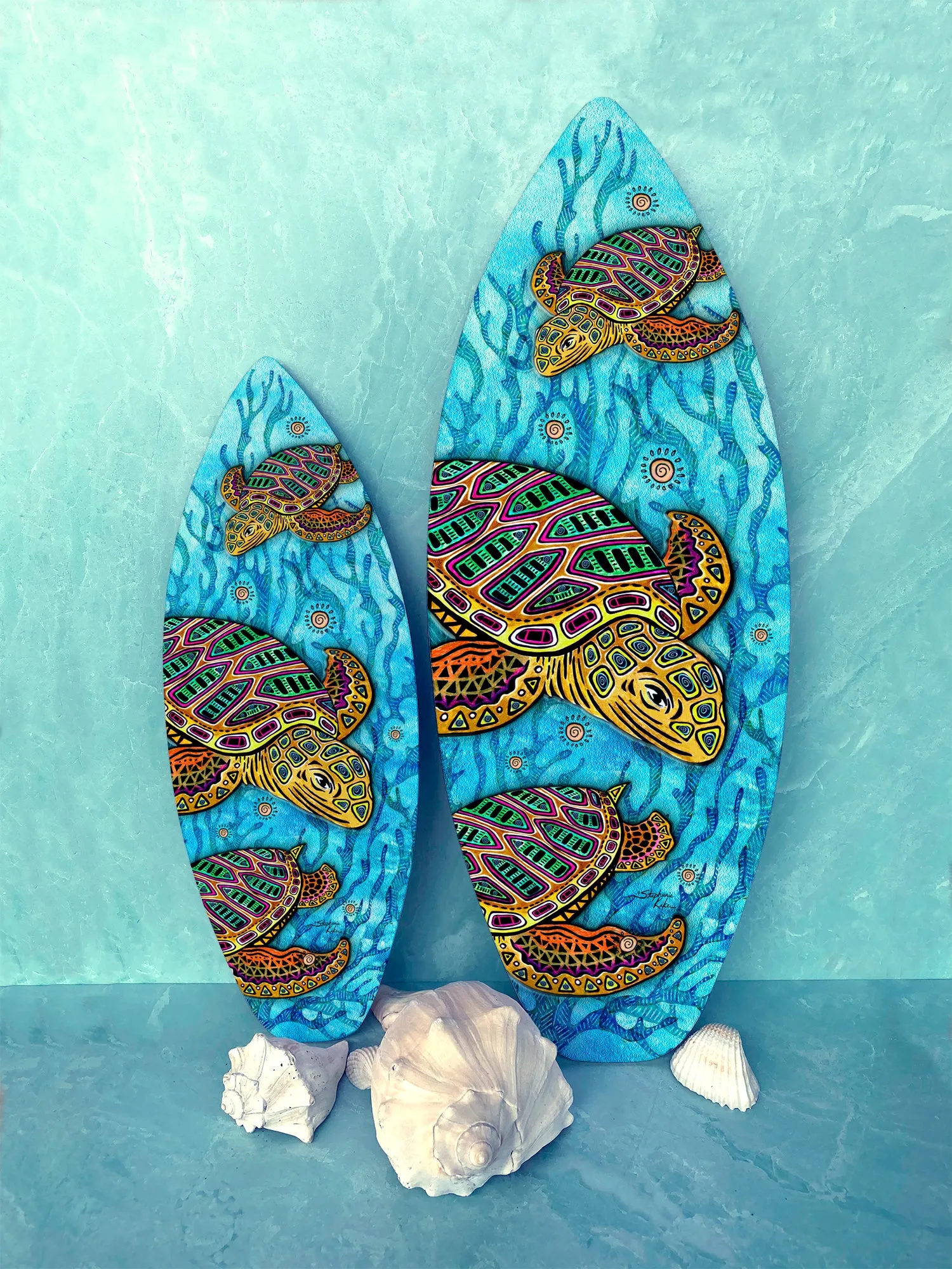 Primitive Loggerheads Surfboard Wall Art