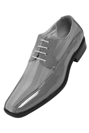 "179" Grey Striped Tuxedo Shoes