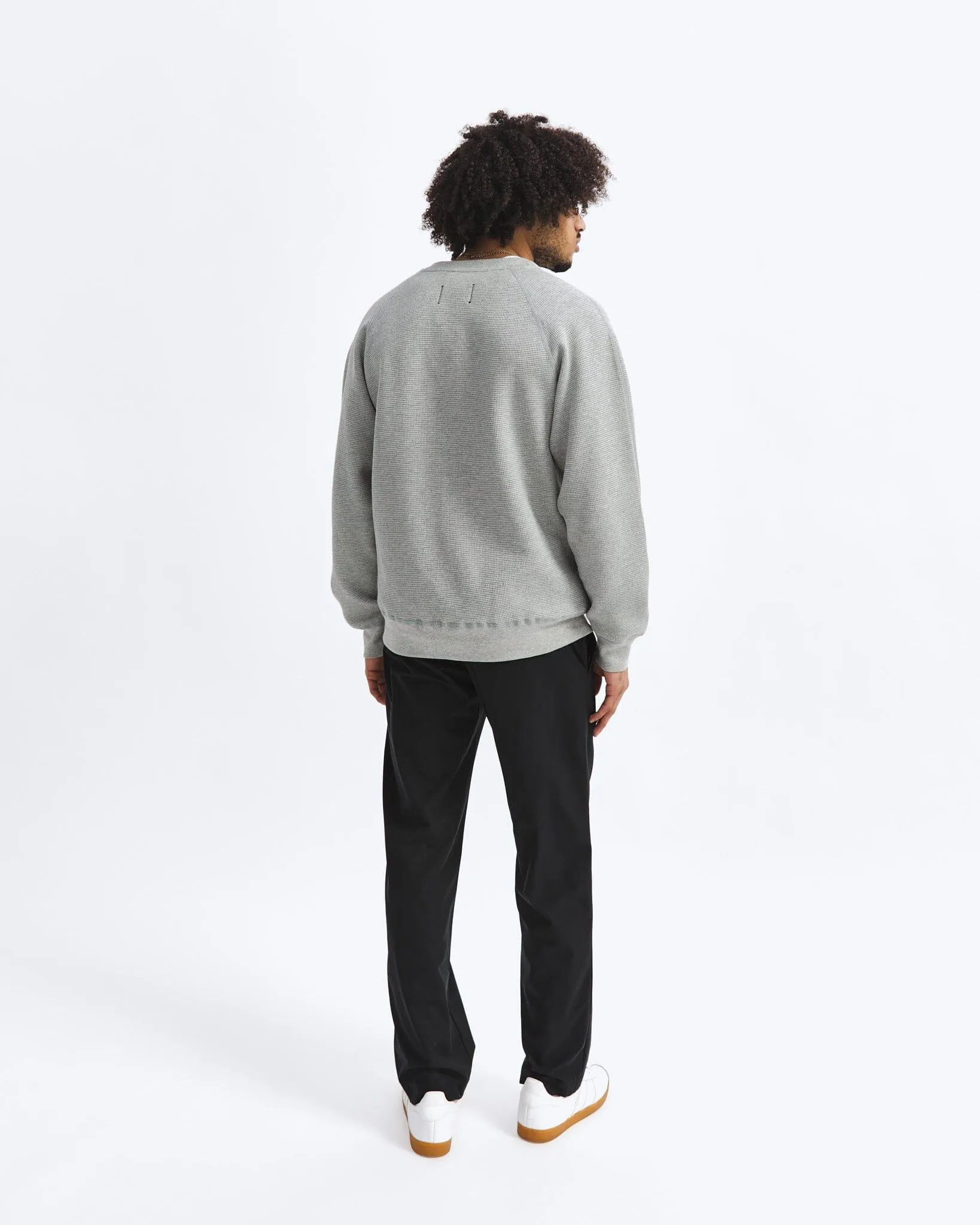 Reigning Champ - Flatback Thermal Cardigan - Heather Grey