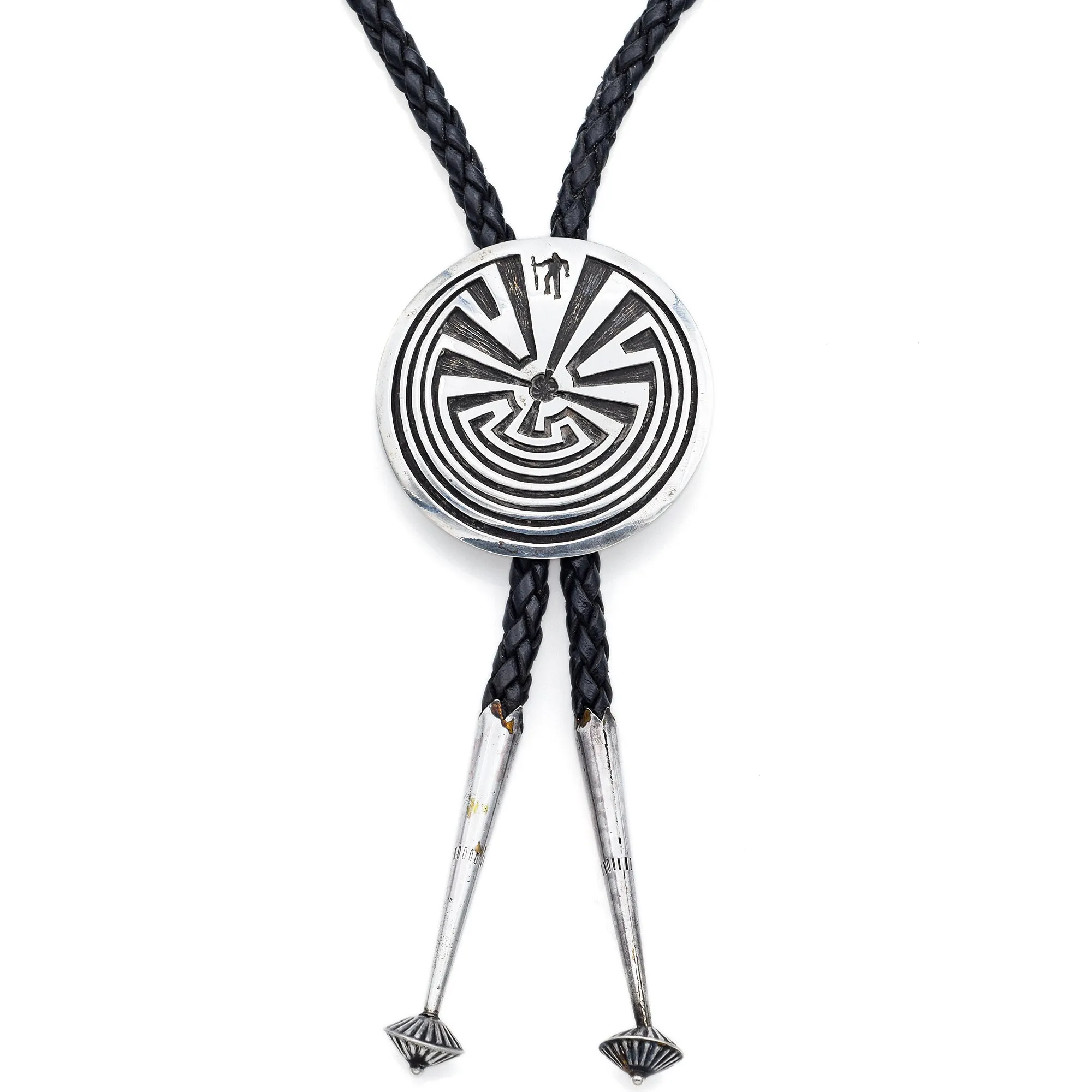 Rick Manuel Sterling Silver Man in The Maze Bolo Tie