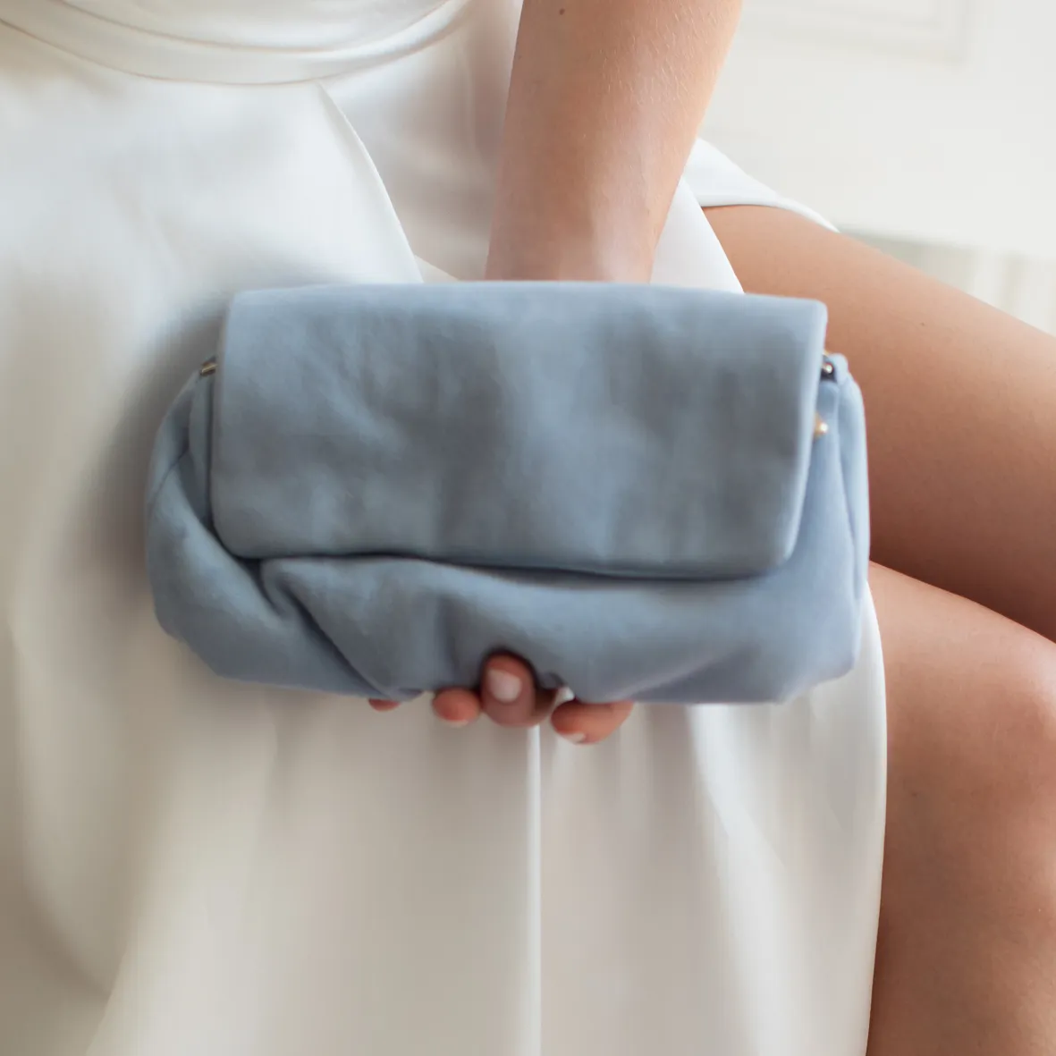 Riley Suede Clutch