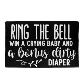 Ring The Bell, Win A Crying Baby Indoor Outdoor Welcome Door Mat