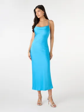 Riviera Midi Dress in Blue