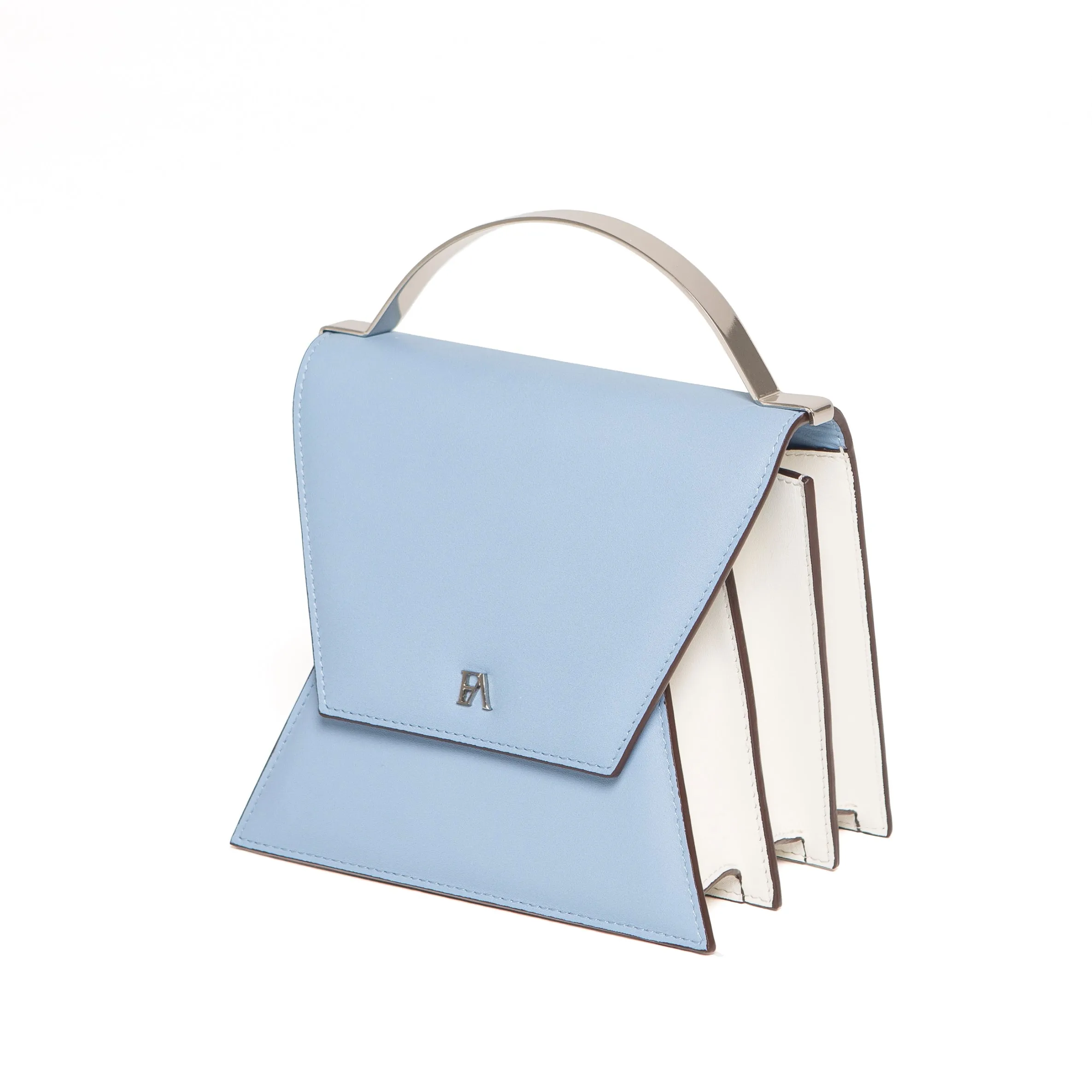 Sky Blue and Cream Mini Nova Top Handle