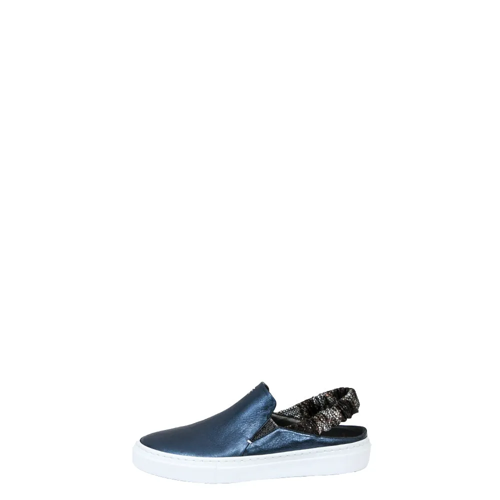 Slip On Chanel Cervo Metal Blue