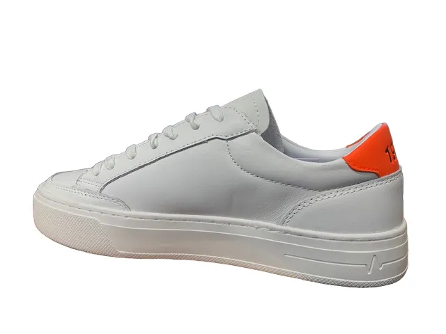 Sun68 Men's Skate Sneakers Z42125 0164 white-fluorescent orange