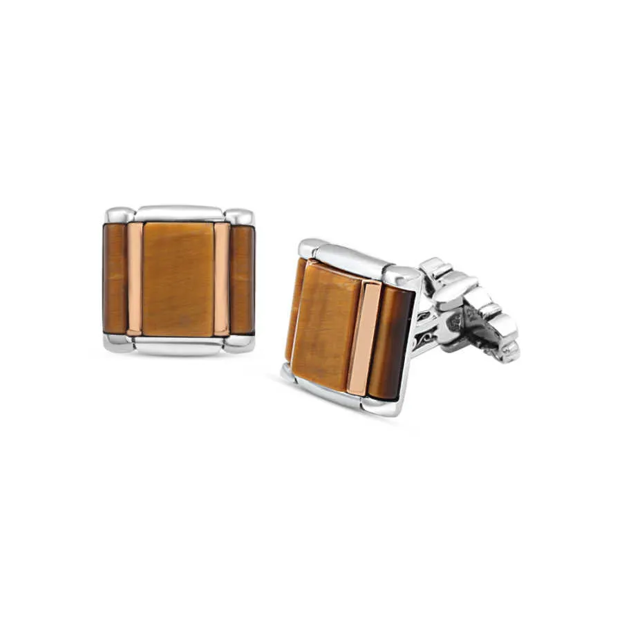 Tiger Eye Stone Cufflinks