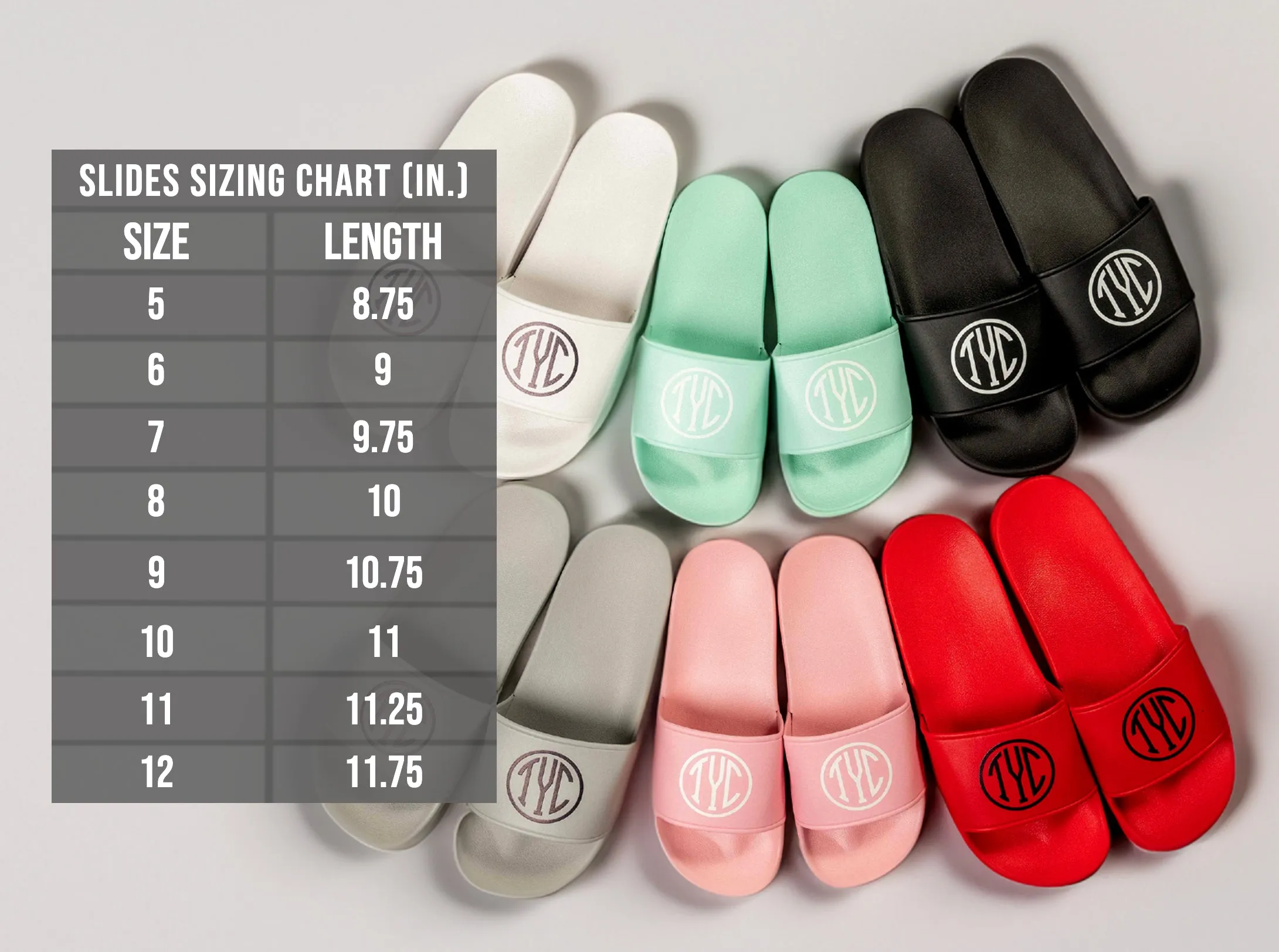 TYC Slides - White & Black