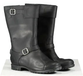 UGG Black Water Resistant Leather Biker Boots UK 5.5 EU 38.5 👠