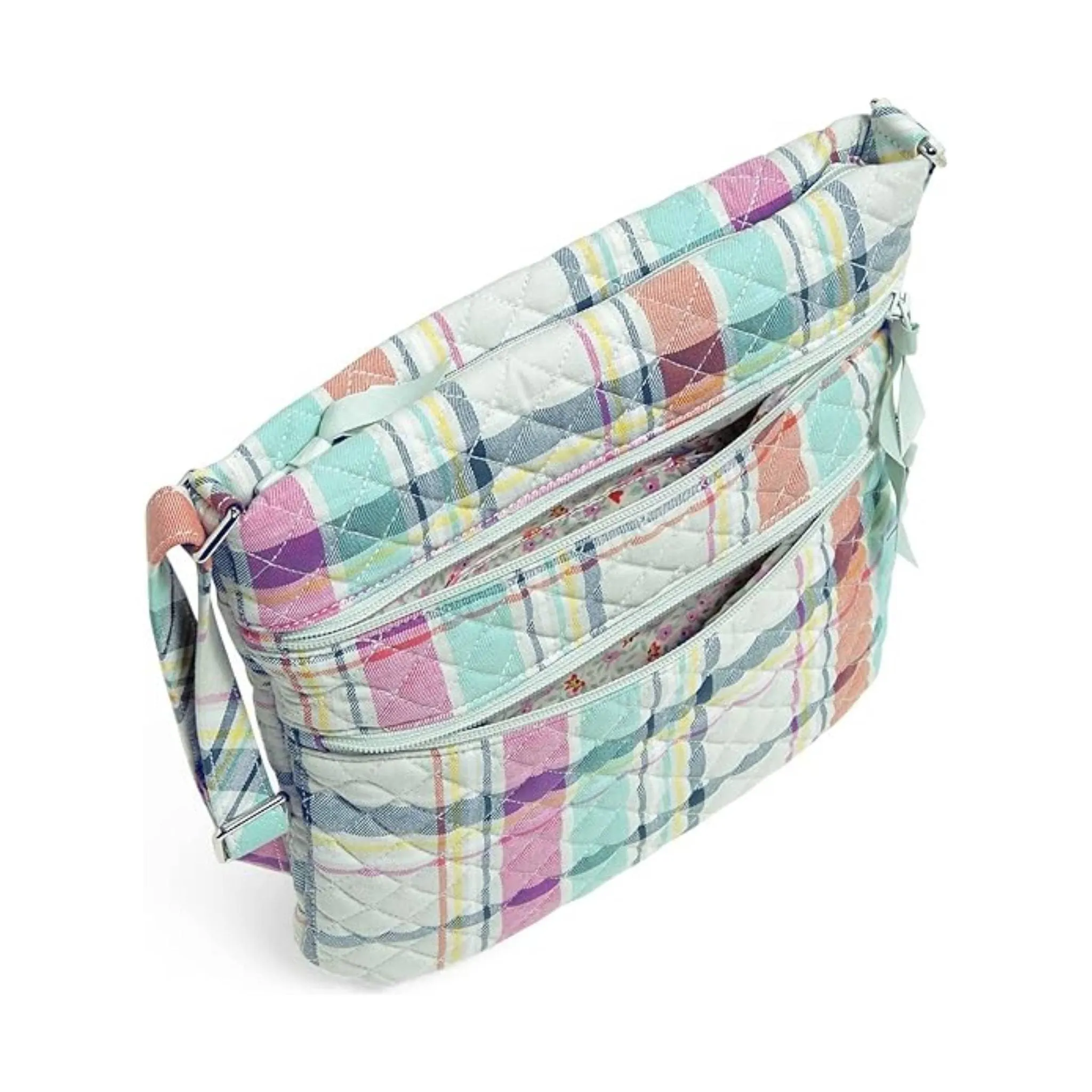 Vera Bradley Triple Zip Hipster - Pastel Plaid