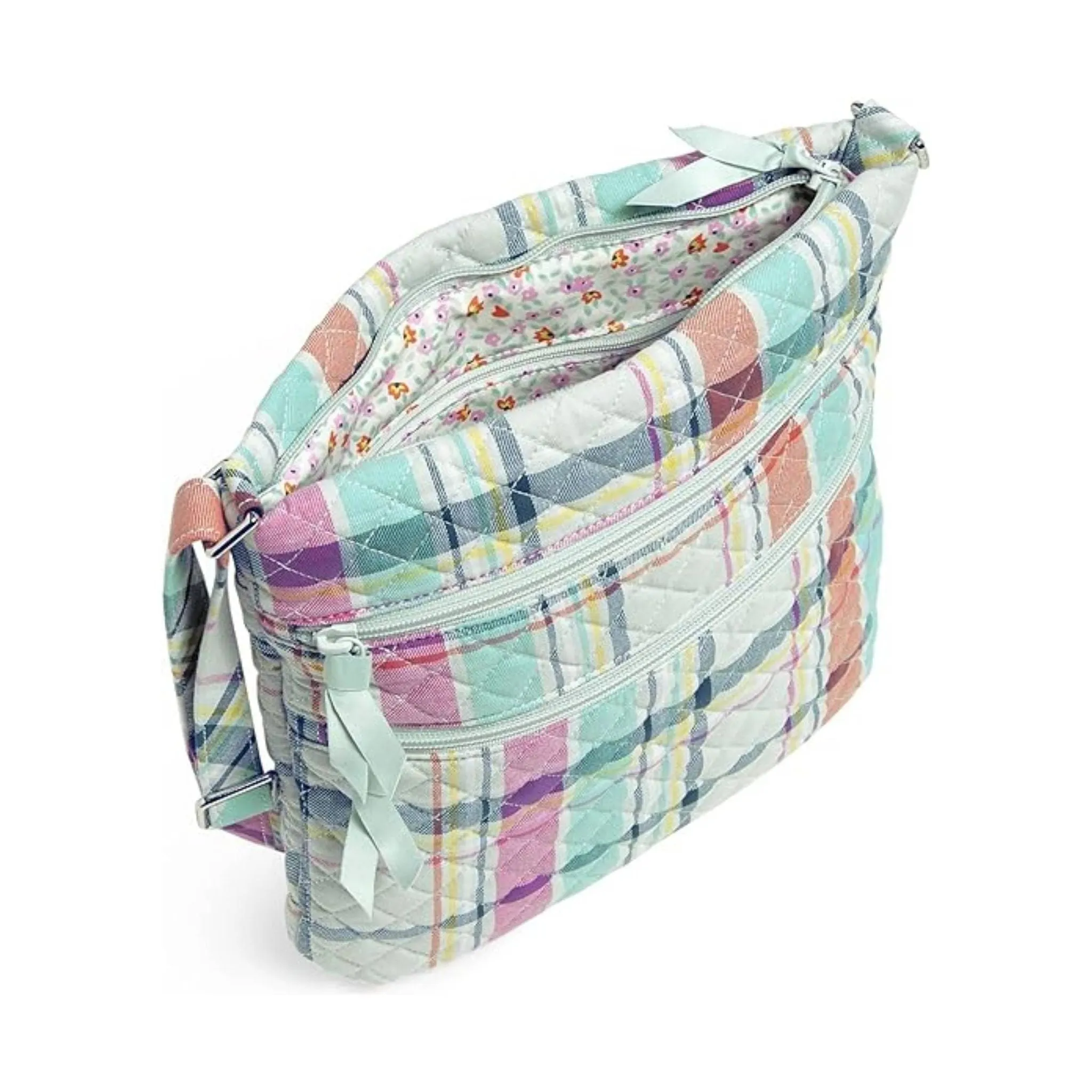 Vera Bradley Triple Zip Hipster - Pastel Plaid