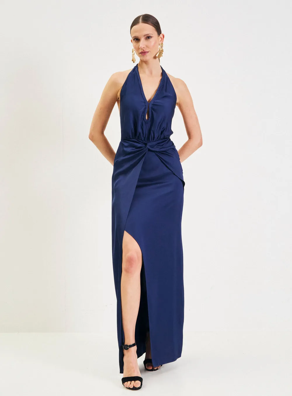 VESTIDO LCECCI AZUL DAYANA FRENTE UNICA