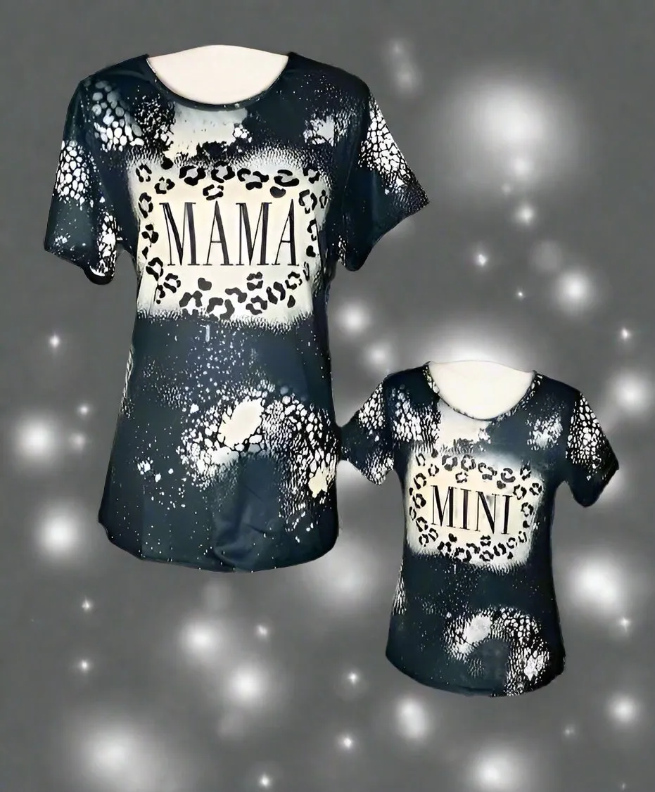 Women and Girls Cheetah Shirts Matching Mom and Me Tops