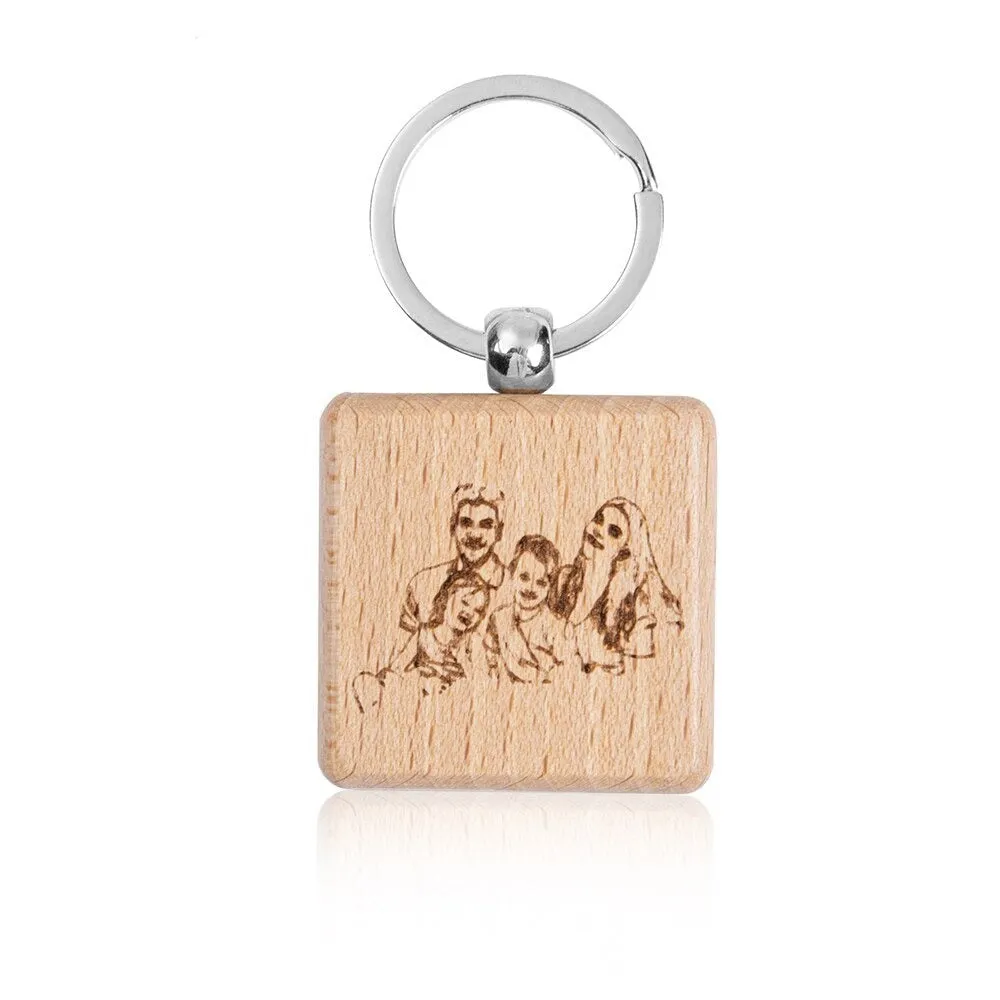 Wooden Customized Photo Keychains