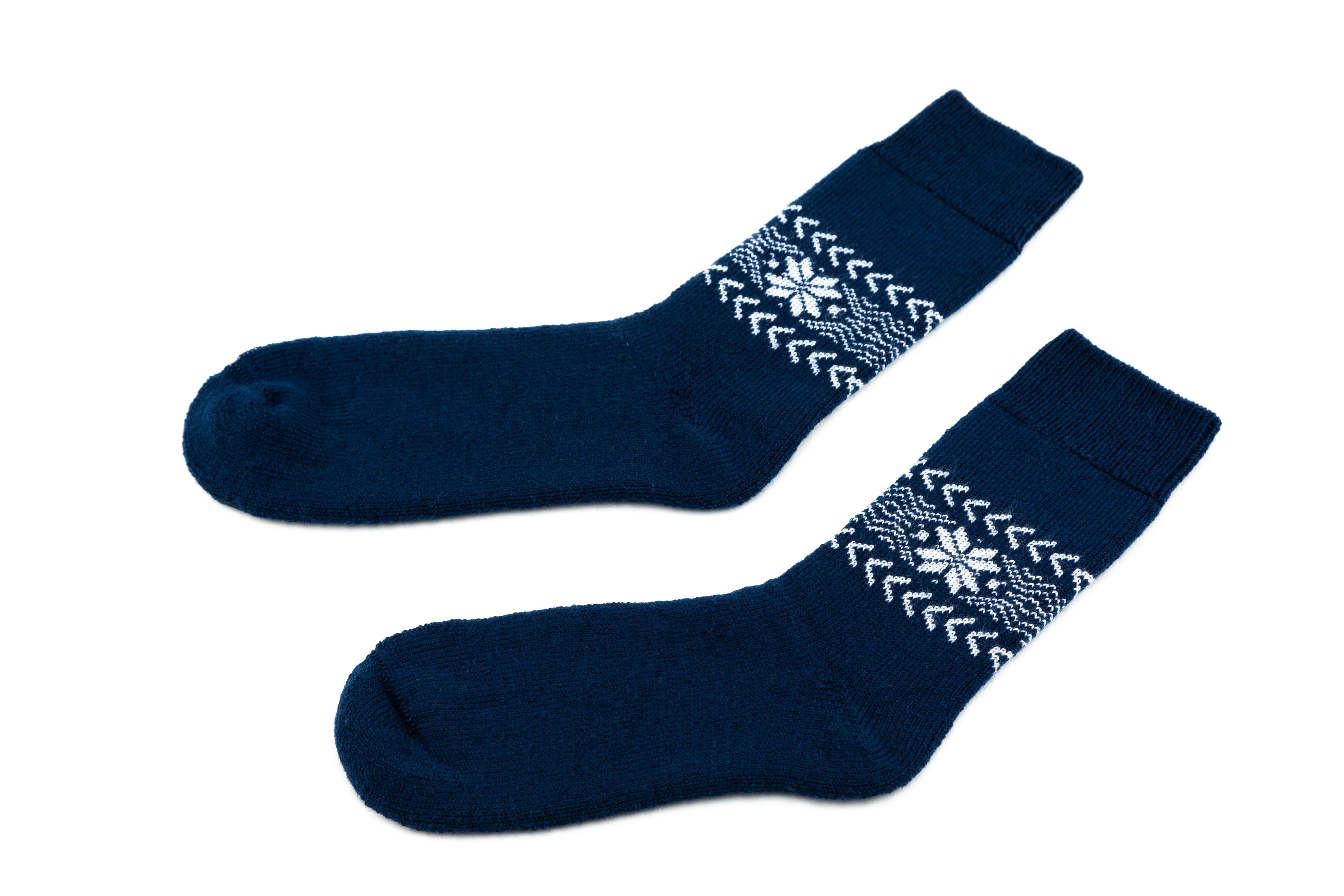 Álafoss Wool Socks w/ Traditional Pattern